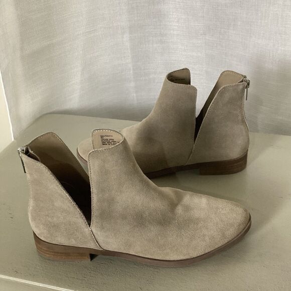 Steve Madden Yaal Suede Boots Sz 8M Tan Taupe Ankle Booties Western Boho EUC - Picture 8 of 9
